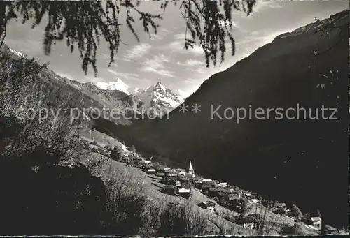 Ayer Sierre Val d Anniviers mit Rothorn Besso Gabelhorn Walliser Alpen Kat. Ayer