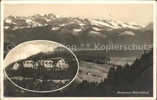 Wald ZH Sanatorium Alpenpanorama Kat. Wald ZH