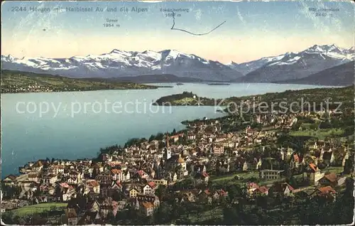 Horgen ZH Gesamtansicht Zuerichsee Alpenpanorama / Horgen /Bz. Horgen