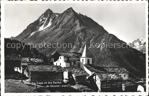 La Sage Village Eglise et les Dents de Veisivi Kat. La Sage