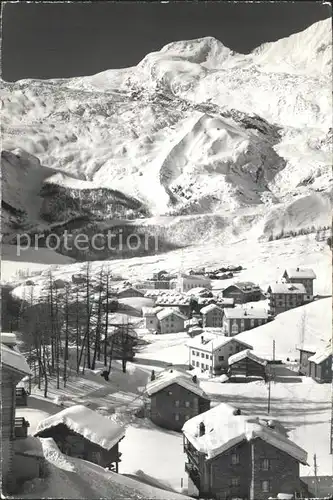 Saas Fee Winterpanorama mit Alphubel Walliser Alpen Kat. Saas Fee