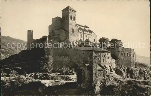 st34646 Sion VS Chateau de Valere Kategorie. Sion Alte Ansichtskarten