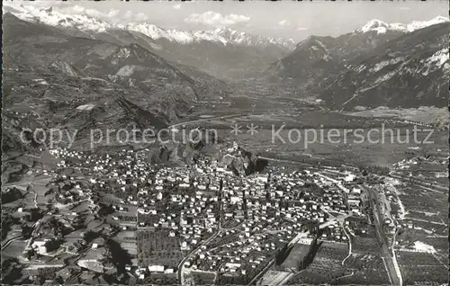 st34650 Sion VS Vue generale et les Alpes Vallee du Rhone Kategorie. Sion Alte Ansichtskarten
