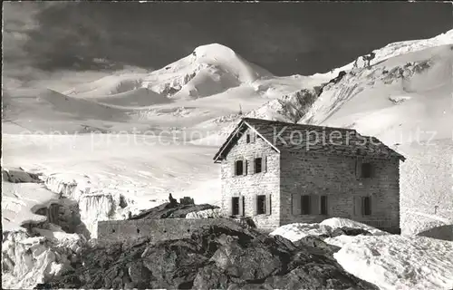 Saas Fee Berggasthaus Langefluh Allalinhorn Feegletscher Walliser Alpen Kat. Saas Fee