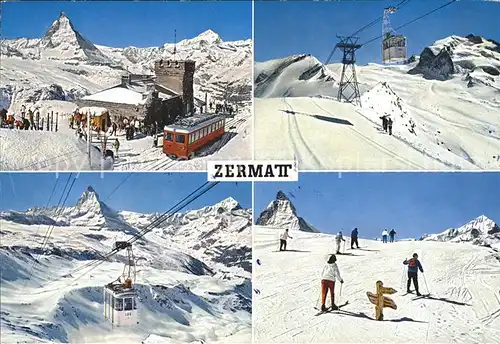 Gornergrat Zermatt Luftseilbahn Skipiste Bergstation Stockhorn Matterhorn Walliser Alpen / Gornergrat /Rg. Zermatt