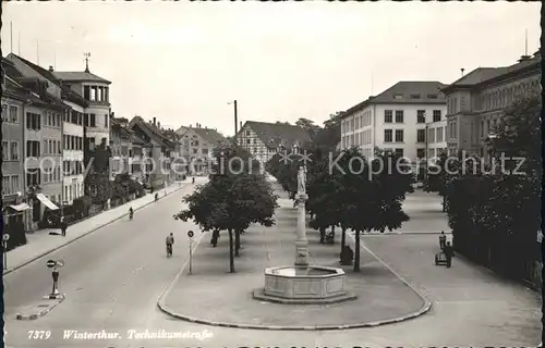 Winterthur Technikumstrasse Brunnen Kat. Winterthur