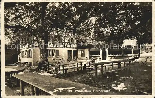 Winterthur Bruderhaus Gartenrestaurant Bromsilber Kat. Winterthur