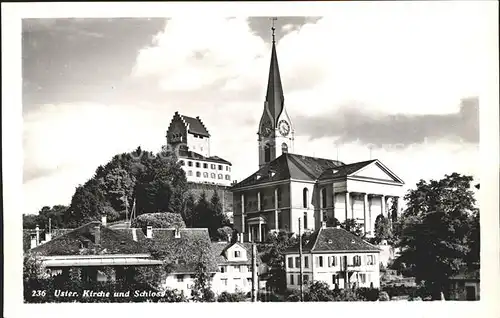 Uster ZH Kirche und Schloss / Uster /Bz. Uster