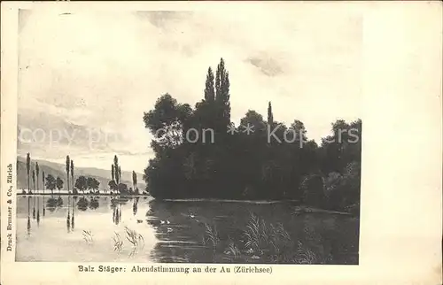 Au ZH Abendstimmung am Zuerichsee / Au ZH /Bz. Horgen