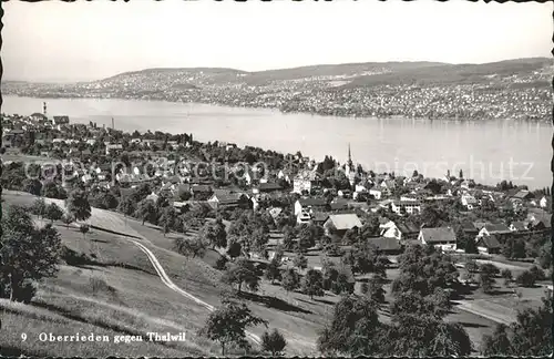 Oberrieden ZH Panorama mit Thalwil / Oberrieden /Bz. Horgen