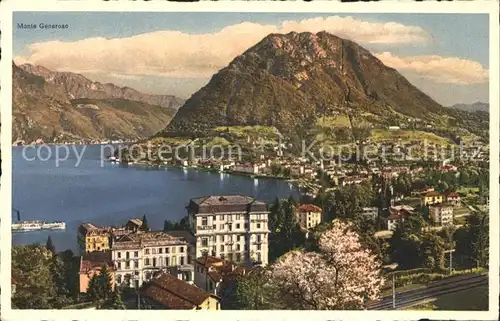 Lugano TI Panorama e Monte San Salvatore Kat. Lugano