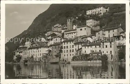 Gandria Lago di Lugano Ortsblick Kat. Gandria