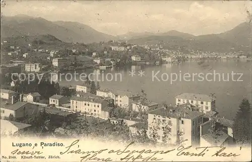 Paradiso Lago di Lugano Panorama Kat. Paradiso