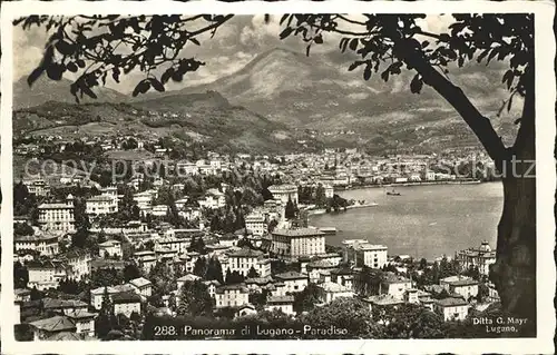 Paradiso Lago di Lugano Panorama Kat. Paradiso