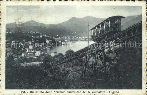 Lugano TI Ferrovia Funicolare del Monte San Salvatore Kat. Lugano