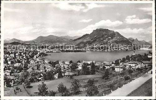 Lugano TI Panorama e Monte Bre Kat. Lugano