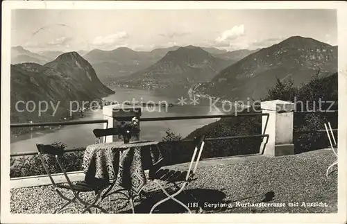 Serpiano TI Kurhausterrasse mit Aussicht Kat. Lugano