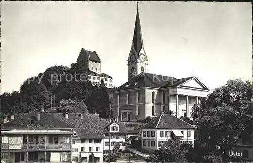 Uster ZH Kirche und Schloss / Uster /Bz. Uster