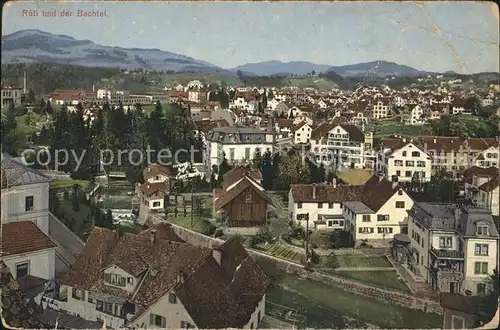 Rueti ZH und der Bachtel Panorama / Rueti ZH /Bz. Hinwil