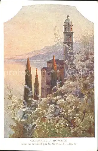 Morcote TI Campanile Kuenstlerkarte / Morcote /Bz. Lugano