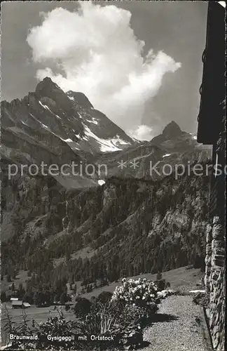 Braunwald GL Gysigeggli mit Ortstock Kat. Braunwald