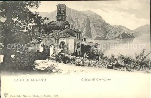 Lugano TI Lago Chiesa die Castagnola Kat. Lugano