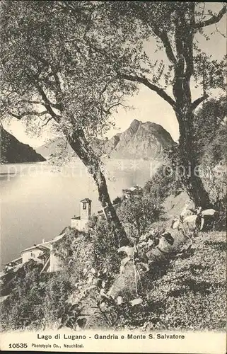 Gandria Lago di Lugano Lago e Monte S. Salvatore Kat. Gandria