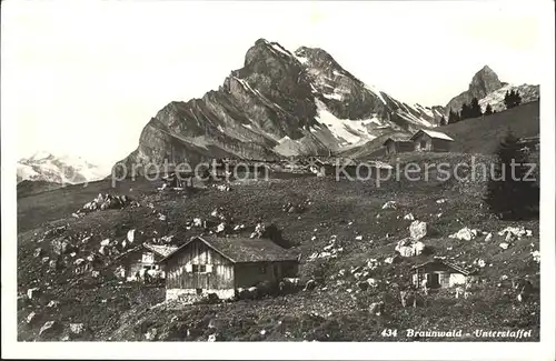 Braunwald GL Unterstaffel Alp Kuehe Kat. Braunwald