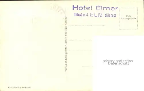 Elm GL Hotel Elmer Tschingelhoerner mit Martinsloch Kat. Elm