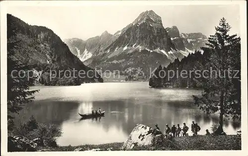 Naefels Gasthaus Obersee See Wanderer Ruderboot Kat. Naefels