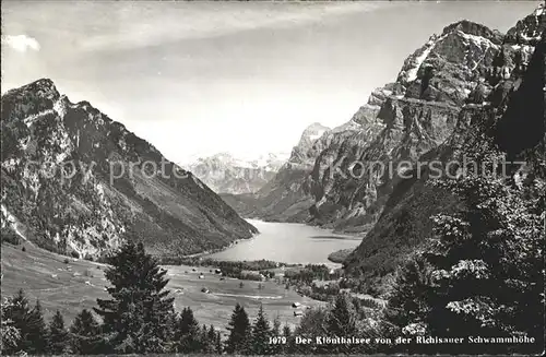 Kloental Kloentalsee von Richisauer Schwammhoehe Kat. Kloental