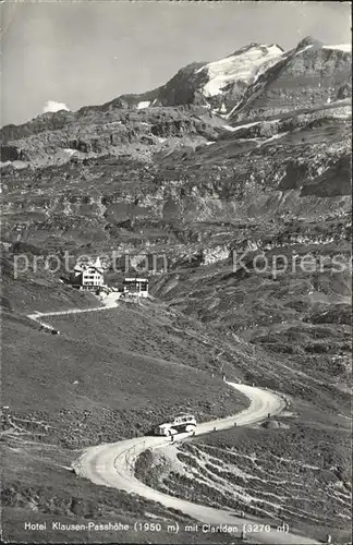 Klausenpass Hotel Klausenpasshoehe mit Clariden Bus Kat. Klausen