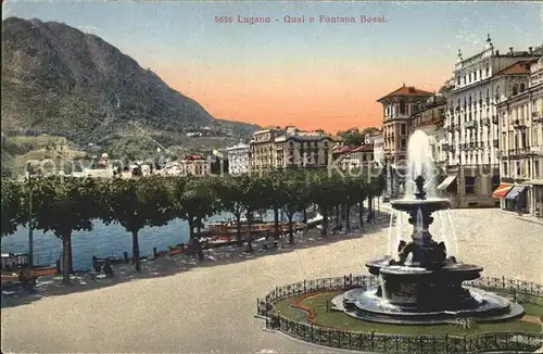 Lugano TI Quai e Fontana Bossi Kat. Lugano