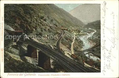 Andermatt Ferrovia del Gottardo Eisenbahnbruecke Tunnel Kat. Andermatt