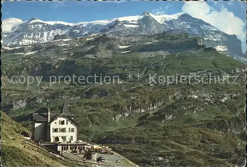 Klausenpass Hotel mit Claridenstock und Kammlijoch Kat. Klausen