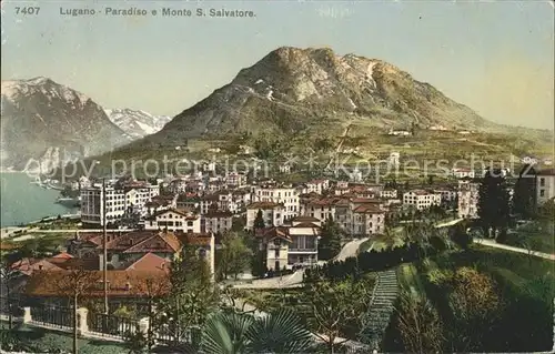 Lugano TI Paradiso e Monte S. Salvatore Kat. Lugano