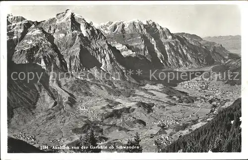 Schwanden GL Berggasthaus Mettmen Luftseilbahn Kat. Schwanden GL