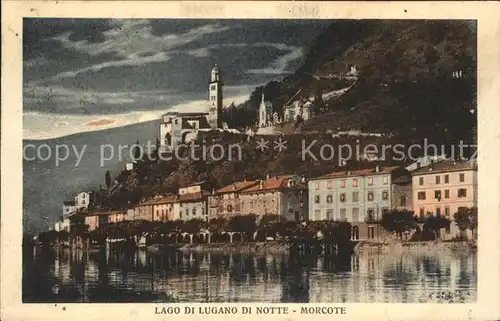Morcote TI Lago di Notte  / Morcote /Bz. Lugano