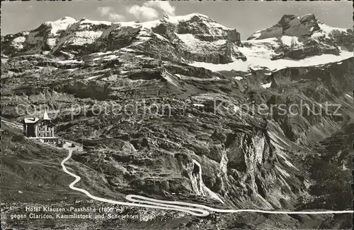 Klausenpass Hotel Klausen Clariden Kammlistock und Scheerhorn Kat. Klausen