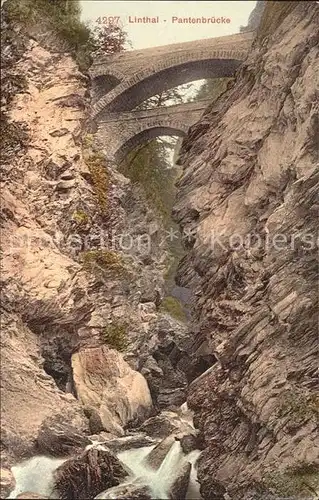 Linthal Glarus Pantenbruecke Kat. Linthal