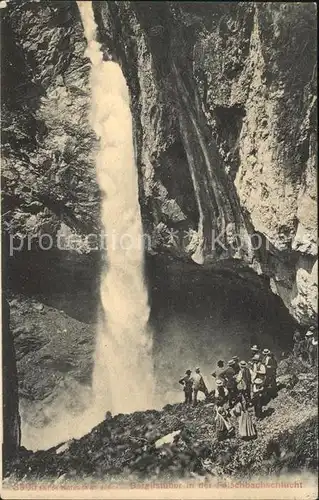 Klausenstrasse Berglistueber in der Faetschbachschlucht Wandergruppe Kat. Klausen