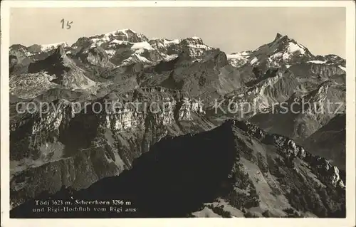 Toedi Scheerhorn Rigi Hochfluh vom Rigi aus gesehen Kat. Toedi