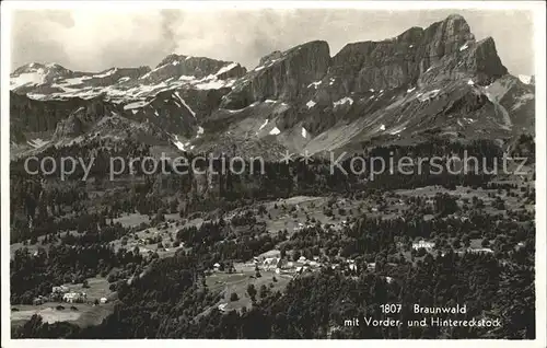 Braunwald GL mit Vorder  und Hinterstock Kat. Braunwald