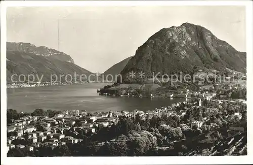 Lugano TI Lago e Monte S. Salvatore Kat. Lugano