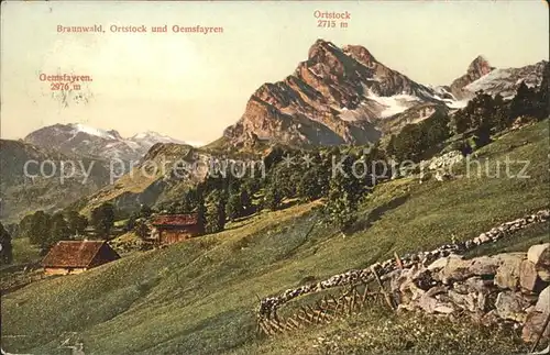 Braunwald GL Ortstock Gemsfayren Ortstock Kat. Braunwald