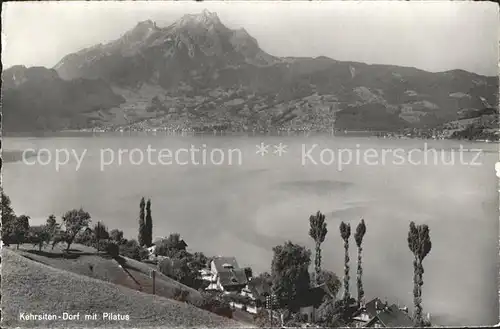 Kehrsiten mit Vierwaldstaettersee und Pilatus Kat. Kehrsiten