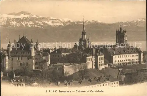 Lausanne VD Chateau et CathÃ©drale / Lausanne /Bz. Lausanne City