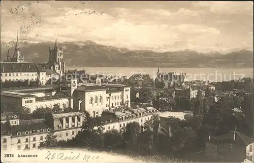 Lausanne VD mit  Genfersee / Lausanne /Bz. Lausanne City