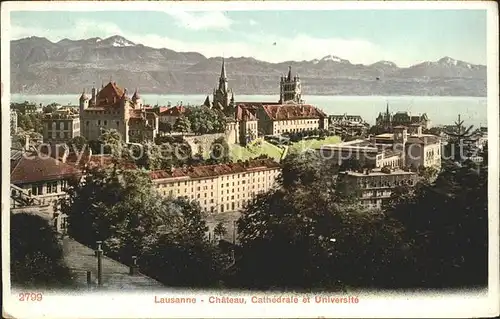 Lausanne VD Chateau Cathedrale et Universite / Lausanne /Bz. Lausanne City