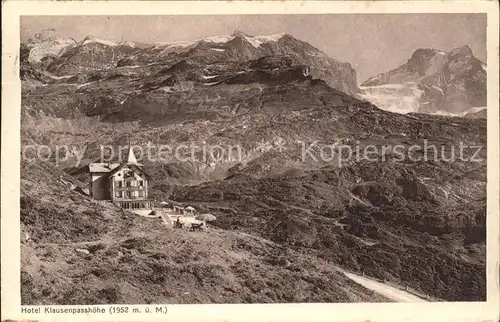 Klausenpass Hotel Klausenpasshoehe Kat. Klausen